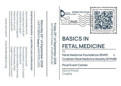 Stražnja strana razglednice Basics in Fetal Medicine 2026